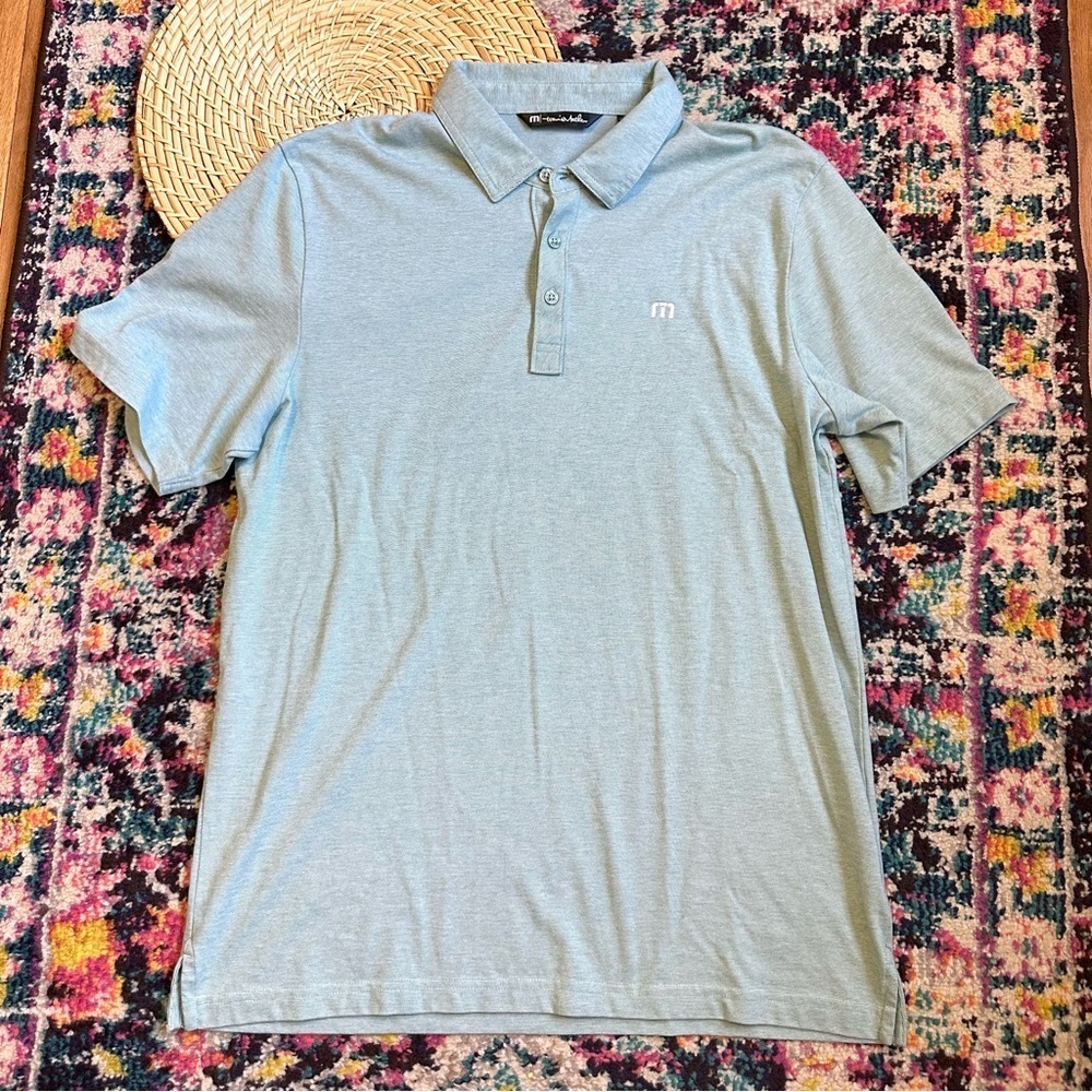 Travis Mathew Pima Cotton Blend Short Sleeve Polo Shirt Mens Large